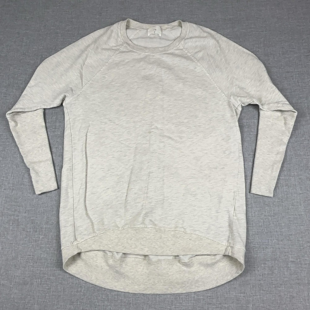 T.La Shirt Womens XS Gray Crew Neck Long Sleeve Raglan Tunic Jersey Top